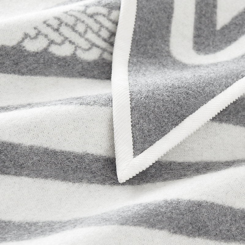 Coaching double face triangle scarf - Grey | Hermès USA